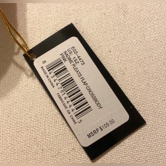 Bebe Nadine Pleats Flap Crossbody Bag Purse Pink Logo 7.5x5x2 Clutch - NWT - Picture 2 of 6